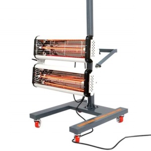 Инфрачервена лампа за бояджийски цехове, авто-мото сервиз, 2 x 1200 W, професионална, за бързо съхнене