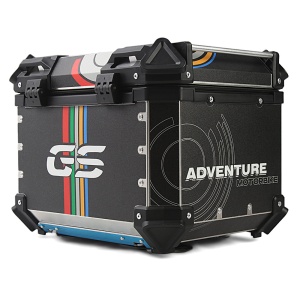 Метална кутия за съхранение на мотоциклет, алуминиев горен куфар GS Adventure 45L, интериор от изкуствена кожа, мотоциклет, УНИВЕРСАЛЕН монтажен комплект