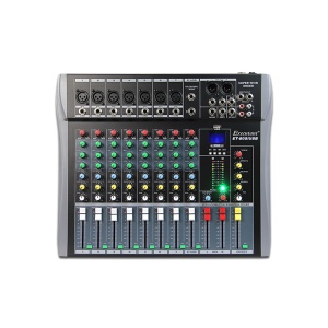 Mixer audio 10 canale cu USB și Bluetooth, LED indicator, intrări microfon/instrumente, funcție karaoke, efecte, Bluetooth, USB/SD, LCD
