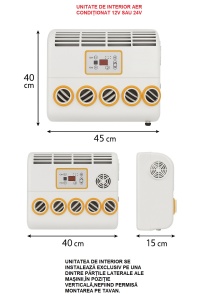Aer condiționat auto SLIM 24V , 21000 BTU, aparat de răcire, climă staționară SLIM pentru auto rulotă, camion, camping, posibilitate încărcare la panou solar - DenisNetwork™ - Img 5