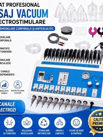 Aparat Profesional EMS & Vacuum 2 în 1 – Remodelare Corporală, Tonifiere și Anticelulitic - Img 5