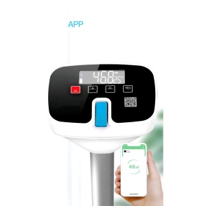 Cântar corporal profesional, inteligent, cu afișaj LCD, măsurare indice masă (BMI), înălțime, smart, pentru uz intens, maxim 180 kg - Img 4
