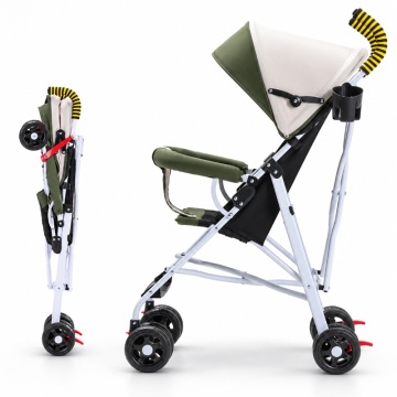 Cărucior sport pliabil ultra-ușor pentru copii, tip umbrelă, model S-608 verde cu imprimeu Vrăjitorul din Oz - Dr.Denis™