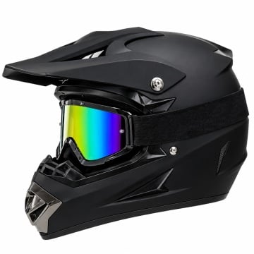 Cască Full Face Moto Cross și ATV Storm Black - Enduro, Mountain Bike, XS-XL - Flytec™