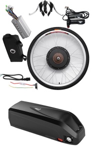 Complete electric bicycle motor kit with 36v 10Ah battery, easy installation