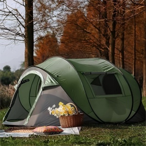 Cort Camping, 3 Persoane, Desfasurare Automata intr-o Secunda, Structura din Aluminiu / Munte / Aventura / Exterior / Drumetie - Img 7