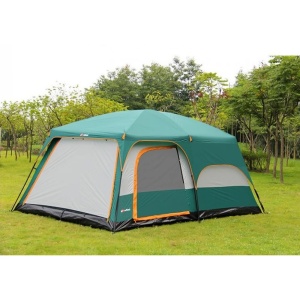 Cort de camping înalt, 4 persoane, cu terasă, 2 zone, 2 uși și 2 ferestre - Img 4