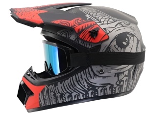 casca cross Eye Fury cu ochelari design grafic distinctiv motocross atv enduro - Flytec™