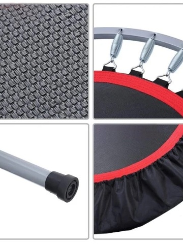 Home Fitness and Cardio Trampoline, Foldable, 102 cm, 120 kg, with Steel Springs - Img 6