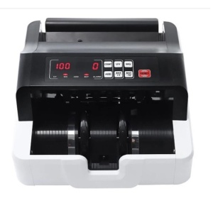 Mașină de numărat bancnote/bani și detecție falsuri, monitor client LCD, verificator de autenticitate UV/MG/MT/IR/DD, 1000 bancnote/min, 80W - DenisNetwork™ - Img 2