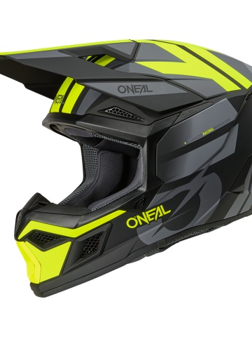 Motocross Helmet O'Neal 3SRS Attack Black/Grey/Yellow Fluo ECE 22.06 - Img 2