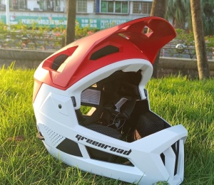 MTB Full Face Helmet, Mountain Bike, Red, Style, Protection and Performance - Img 6
