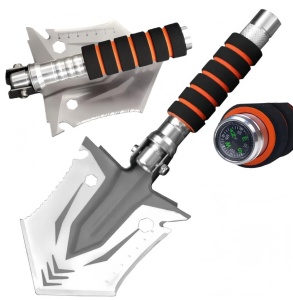 Multifunctional Mini Military Shovel, for Fishing, Self-defense Folding Camping Shovel