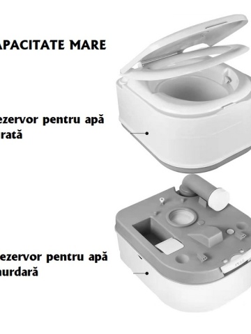 Asamblare toaletă ecologică portabilă pentru grădină curte și cabană 24L Flytec