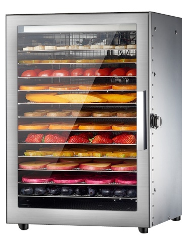 Professional Food Dehydrator 45L, 12 Stainless Steel Trays, 800W, Digital Temperature Control and 24h Timer - DenisNetwork