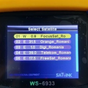 Satfinder Satlink WS 6933 aparat reglat antene parabolice DVB-S2, Sat Finder portabil cu baterie proprie cu sateliții românești - Img 6