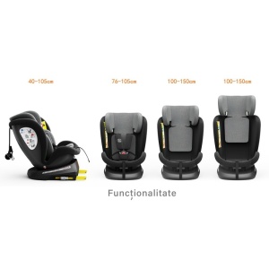 Scaun bebe isofix pentru auto, rotativ 360 grade, pozitie somn, suport pentru picioare, centura 3p, 0-36kg - Dr.Denis™ - Img 5