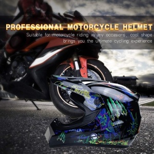 Set Cască Cross Blaze FX cu Mănuși, Ochelari, Cagulă și Suport de Perete pentru Motociclete, Dirt Bike, Enduro, Atv, Mărime S, M, L, XL - Flytec™ - Img 6
