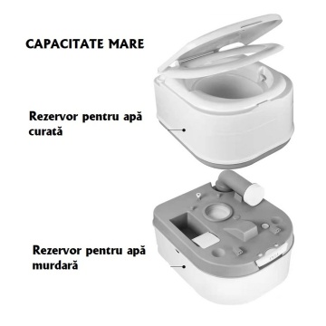 Asamblare toaletă ecologică portabilă pentru grădină curte și cabană 24L Flytec