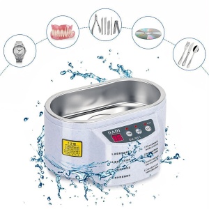 Ultrasonic cleaner with 0.6l tank for gold, silver, fine mechanics, watches, glasses, dentures, with timer - Img 3