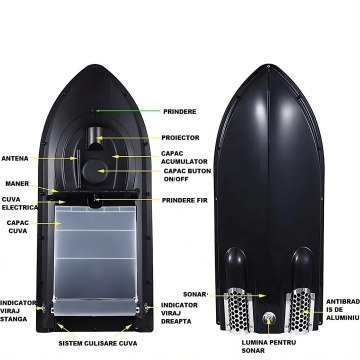 Navomodel cu motoare duale și cuvă electrică pentru nădire