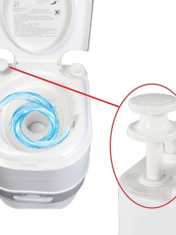 WC ecologic portabil 24L cu înălțime 42 cm pentru utilizare comodă Flytec