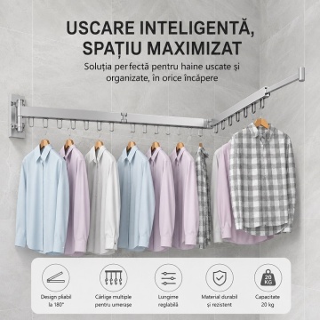 Stativ pliabil pentru umerașe, potrivit pentru magazin și dressing