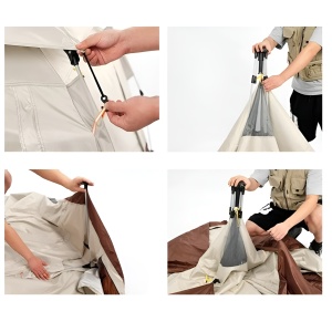 3-4 Person Canopy Tent – ​​2-in-1, Foldable, Quick Automatic Deployment, Sun Protection for Camping - Img 6