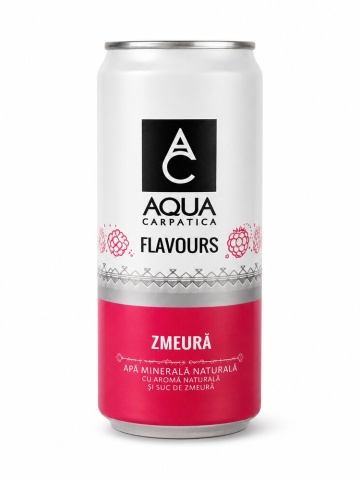 AQUA Carpatica Flavours Zmeură, doză 330 ml