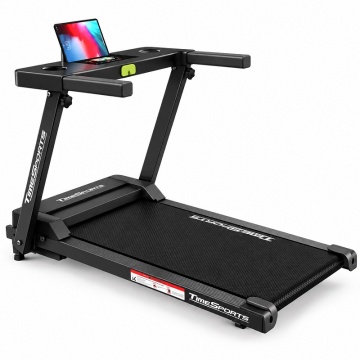 Bandă de Alergare Electrică TimeSports JC-520, Pliabilă, Motor 2.5 CP, Viteză 1–10 km/h, Amortizare 7 Straturi, LCD, Difuzoare Integrate, Negru - Img 1