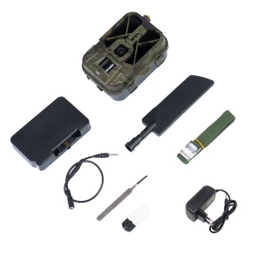 Cameră de vânătoare 36Mp cu SIM și TUYA (Transmite live pe telefon), Acumulator 8000Mah, ecran propriu - supraveghere proprietați, păduri, spații izolate - Img 3