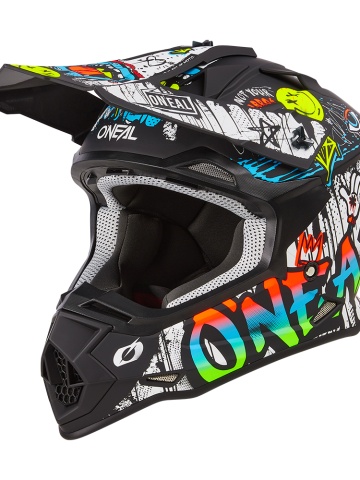 Cască O'Neal 2SRS RANCID Black/White – Protecție Profesională pentru Motocross, Enduro și Off-Road - Img 5