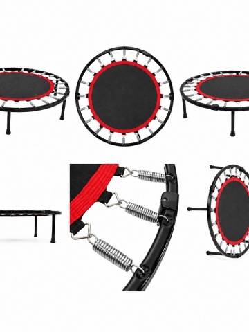 Home Fitness and Cardio Trampoline, Foldable, 102 cm, 120 kg, with Steel Springs - Img 3