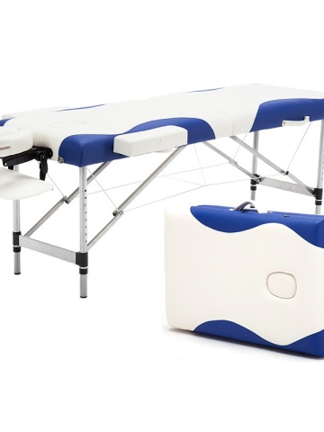 Masă masaj premiun, 220 cm x 70 cm cu înălțime reglabilă, Pat masaj ușor, din aluminiu, cu 3 zone, portabil cu husă și toate accesoriile, SPA, cosmetică, tatuaje, aplicare gene
