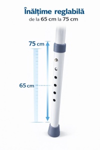 Mobile Toilet Seat with Tank, Adjustable 65-75 cm, with Sides, for the Elderly and Home Care - Img 7
