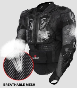 Armura moto din material respirabil breathable mesh cu protectii pentru spate si piept - Flytec™
