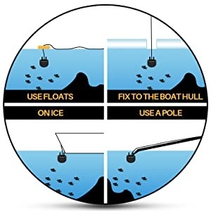 Sonar Fish Finder portabil cu senzor și accesorii incluse