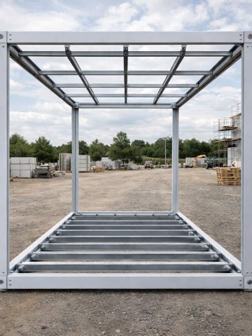 Structură metalică container 6x3 sau 4x3 metri pentru locuință modulară birou șantier