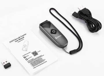 Scanner de coduri de bare wireless, cu cablu USB de încărcare