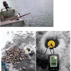 Sonar Erchang Fish Finder xf-02c pentru pescărie portabil cu ecran LCD, pentru localizarea peștilor, determinării adâncimii apei la mare, lac, râu sau baltă - Img 8