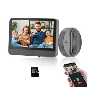 Sonerie video cu display, Wi-fi si Tuya, afișaj pe telefon cu notificare cu ecran 4.3 inch - Dittom™ - Img 1