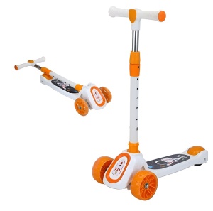 Space Foldable Scooter for Children, with Lights, Adjustable Handlebar, Silicone Wheels, 3-8 Years - Img 2