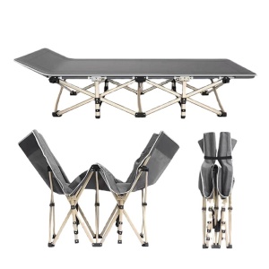 Sun lounger, folding bed, with metal structure and waterproof fabric for the beach, garden, terrace, for guests - Dittom™ - Img 2