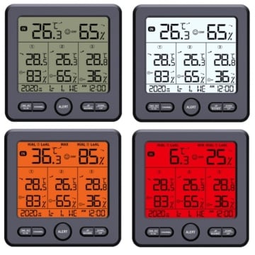 Stație meteo cu 3 senzori wireless pentru temperatură și umiditate