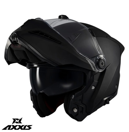 Casca modulabila (flip-up) Axxis GhostFighter SV A1 negru mat (ochelari soare integrati) – tip viziera: MT-V-36