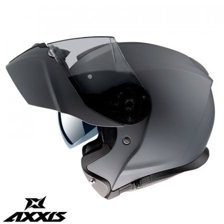 Casca moto flip-up Axxis Gecko SV negru mati (ochelari soare integrati)