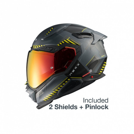 Casca moto NEXX X.WST3 Fluence Grey Yellow (pinlock inclus)