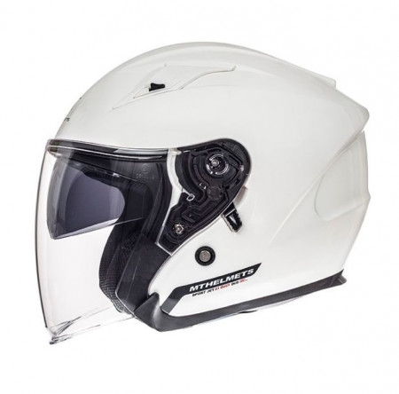 Casca open face motociclete MT Avenue SV alb lucios (ochelari soare integrati)