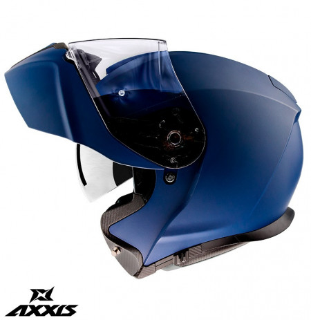 Casca flip-up Axxis Gecko SV A7 albastru mat (ochelari soare integrati)