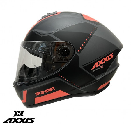 Casca integrala Axxis model Draken S Sonar B5 rosu deschis (roz) mat - tip viziera: MT-V-18C
